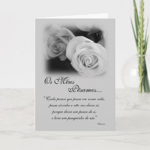Portuguese: Poema de Condolencias Card