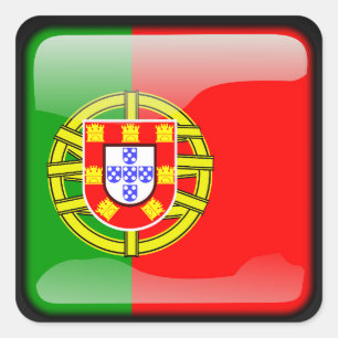 Portuguese polished square sticker