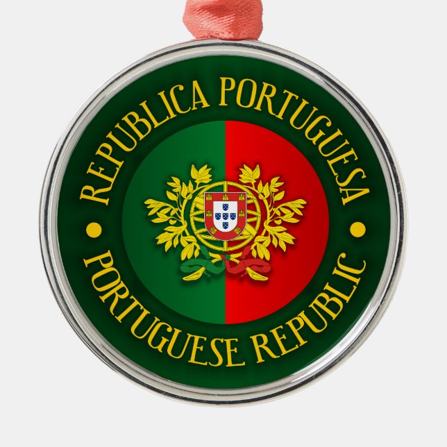 Portuguese Republic Metal Tree Decoration (Front)