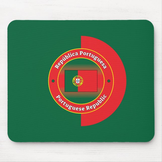 Portuguese Republic Mouse Mat (Front)