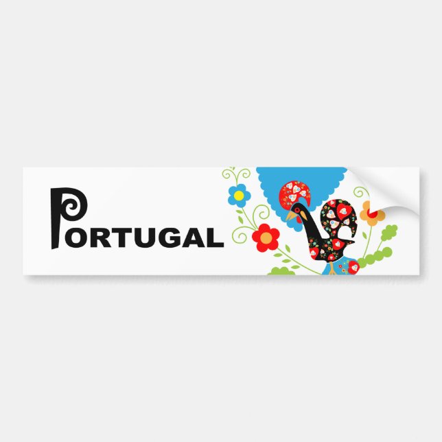 Portuguese Rooster Bumper Sticker (Front)