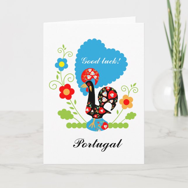 Portuguese Rooster Card (Front)