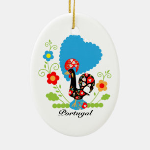 Portuguese Rooster Ceramic Tree Decoration
