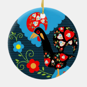 Portuguese Rooster Ceramic Tree Decoration