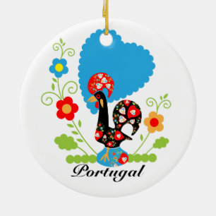 Portuguese Rooster Ceramic Tree Decoration