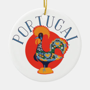Portuguese Rooster Ceramic Tree Decoration