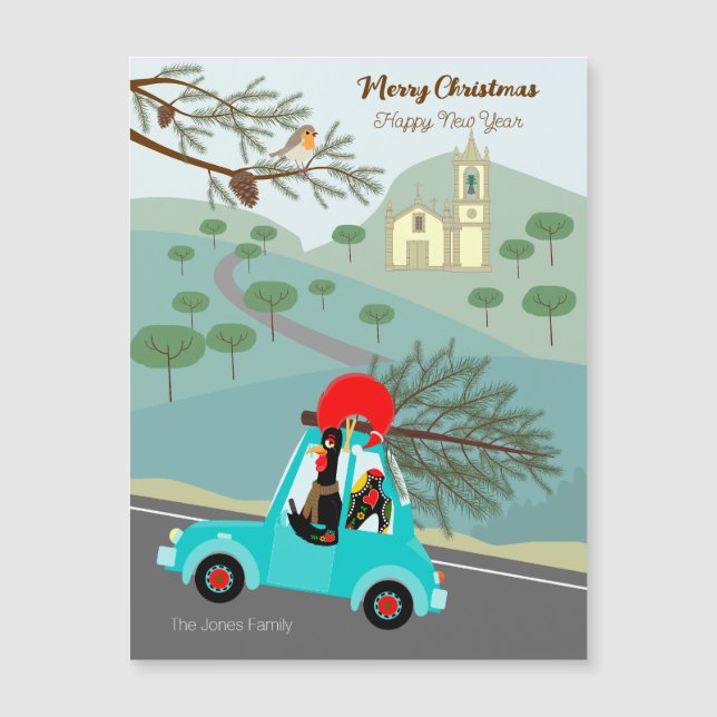  Portuguese Rooster Christmas festive ride card (Front)