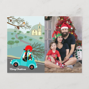 Portuguese Rooster Christmas festive ride Postcard