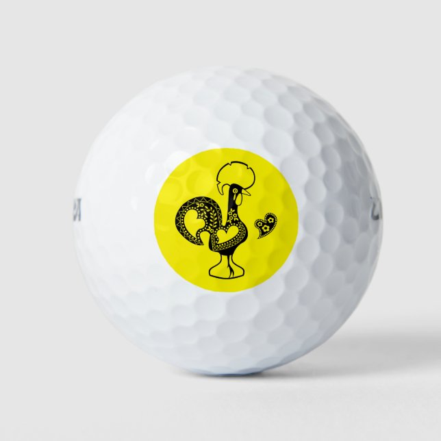 Portuguese Rooster Good Luck - Boa Sorte Golf Balls (Front)