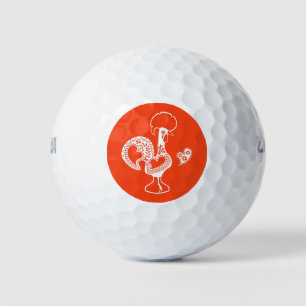 Portuguese Rooster Good Luck - Boa Sorte Golf Balls