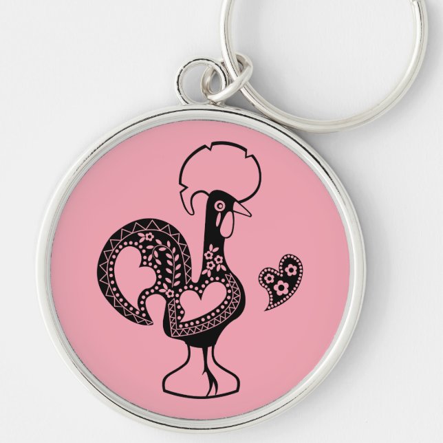 Portuguese Rooster Good Luck - Boa Sorte Key Ring (Front)