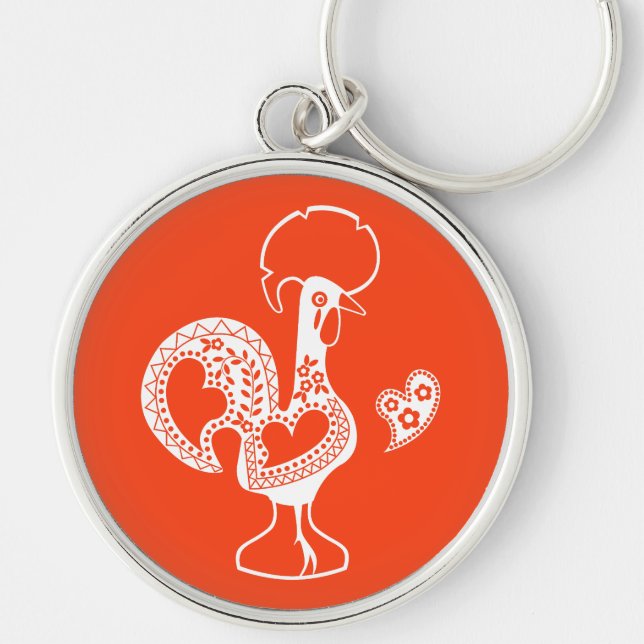 Portuguese Rooster Good Luck - Boa Sorte Key Ring (Front)