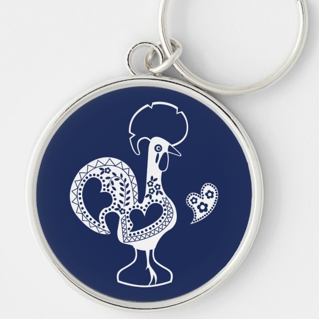 Portuguese Rooster Good Luck - Boa Sorte Key Ring (Front)