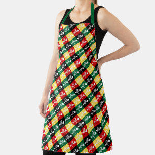 Portuguese Rooster of Barcelos colourful pattern Apron