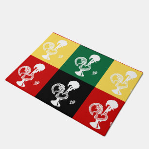 Portuguese Rooster of Barcelos colourful pattern Doormat