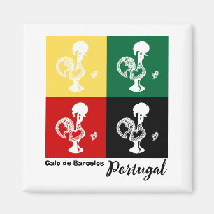 Portuguese Rooster of Barcelos colourful pattern Magnet