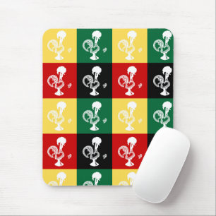 Portuguese Rooster of Barcelos colourful pattern Mouse Mat