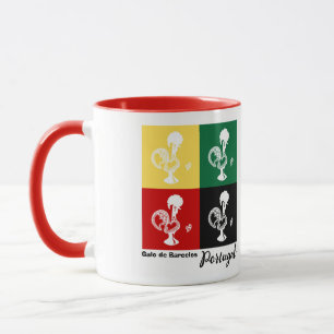 Portuguese Rooster of Barcelos colourful pattern Mug