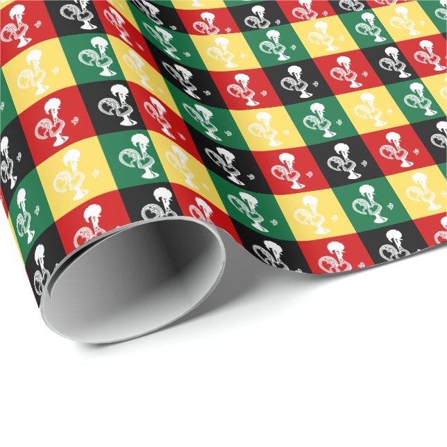 Portuguese Rooster of Barcelos colourful pattern Wrapping Paper (Roll Corner)