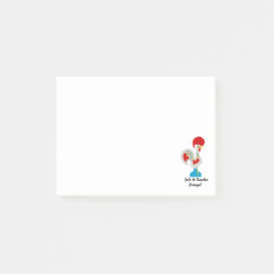Portuguese Rooster of Barcelos in white Post-it Notes