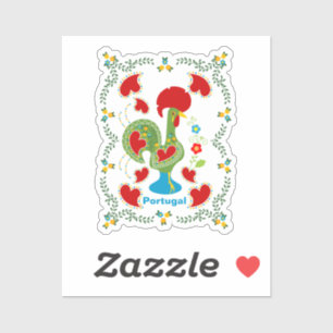 Portuguese Rooster of Luck in green colour