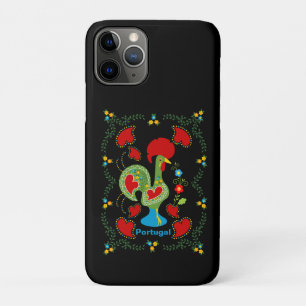 Portuguese Rooster of Luck in green colour iPhone 11 Pro Case