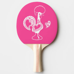 Portuguese Rooster of luck Ping Pong Paddle