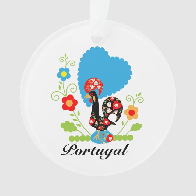 Portuguese Rooster Ornament (Front)