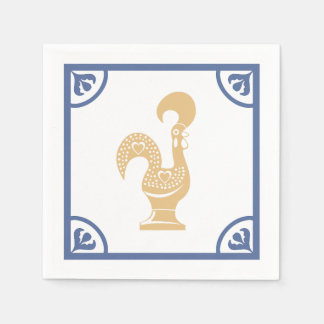Portuguese rooster paper napkin