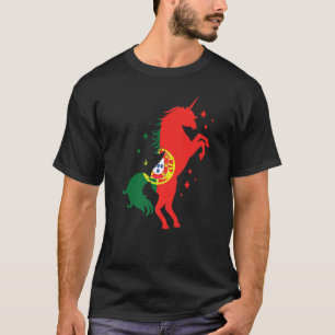 Portuguese Roots Unicorn Portugal Flag T-Shirt