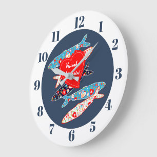 Portuguese sardines large clock