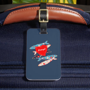 Portuguese sardines luggage tag