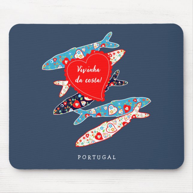 Portuguese sardines mouse mat (Front)