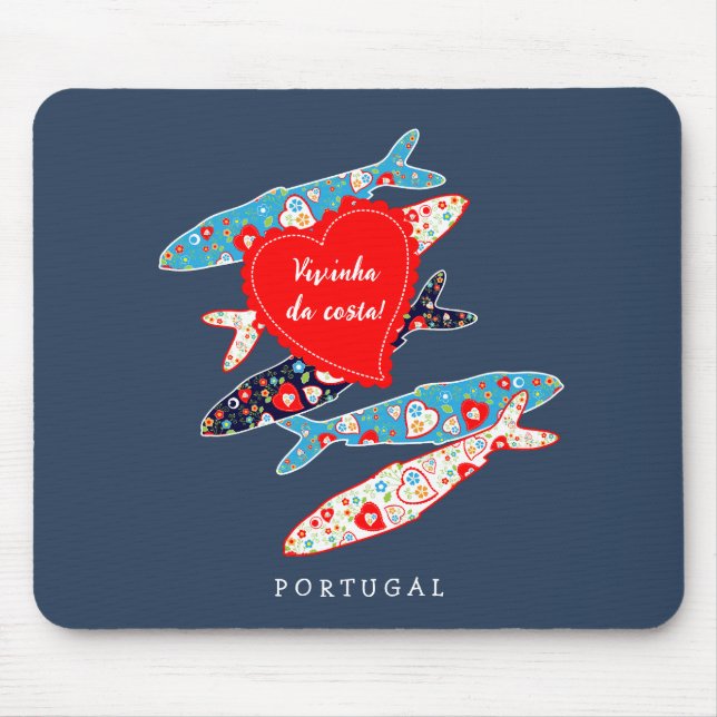 Portuguese sardines mouse mat (Front)