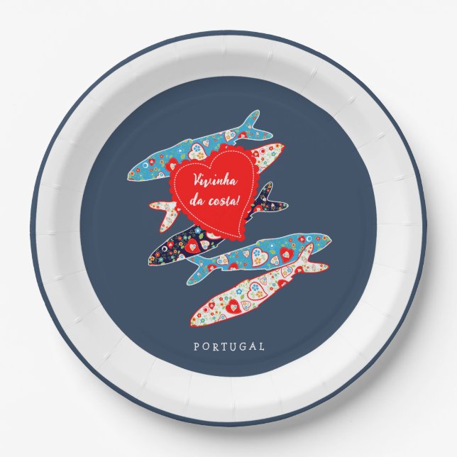 Portuguese sardines paper plate (Front)