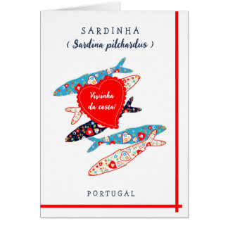Portuguese sardines souvenir card