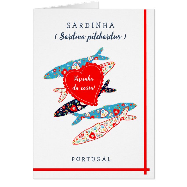 Portuguese sardines souvenir card (Front)