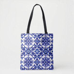 portuguese scrollwork tote bag