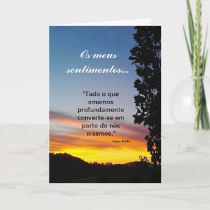 Portuguese:sentimentos/Sympathy/ Pêsames Card