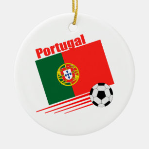 Portuguese Soccer Team Ceramic Tree Decoration
