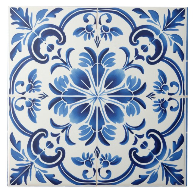 Portuguese style cute pattern ceramic tile (Front)