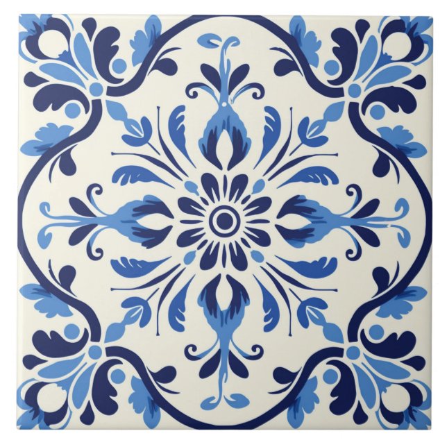 Portuguese style cute pattern  tile (Front)