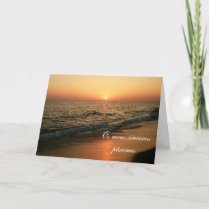 Portuguese sympathy card/condolences: Sunset Card
