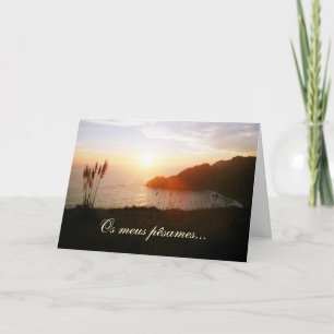 Portuguese sympathy card/condolences: Sunset Card