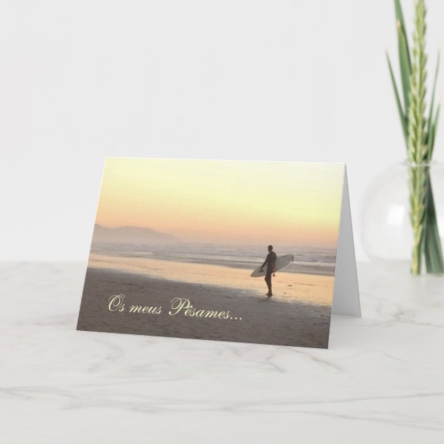 Portuguese: Sympathy card: Surfer Card (Front)