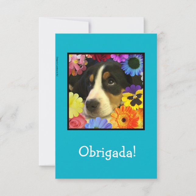 Portuguese: Thank you card / Obrigada! (Front)
