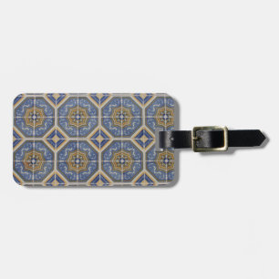 Portuguese tile luggage tag