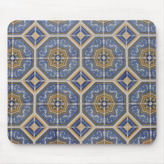 Portuguese tile mouse mat (Front)
