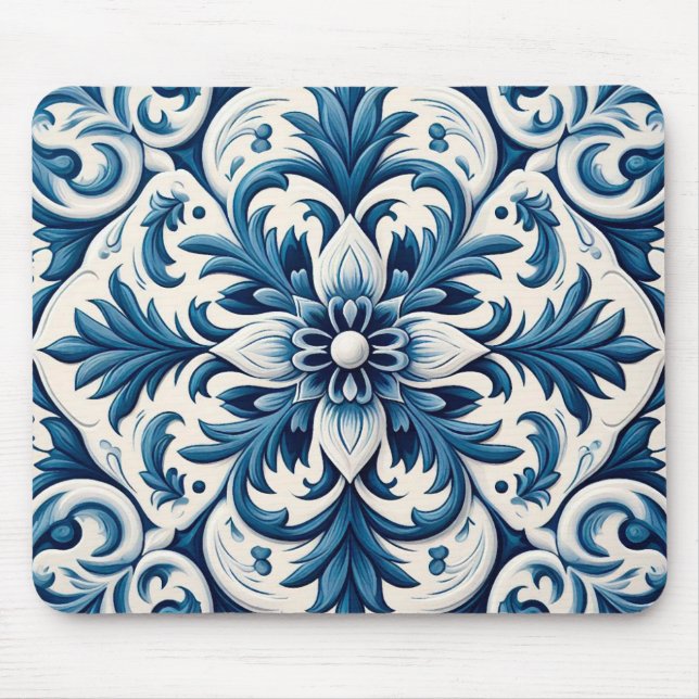 Portuguese tile mouse mat (Front)