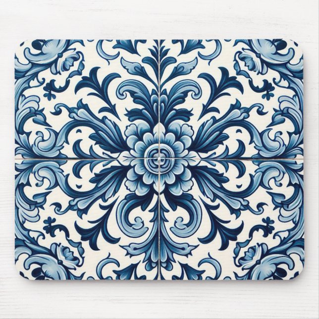 Portuguese tile mouse mat (Front)